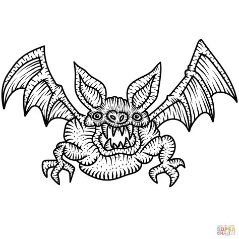 Search through 623,989 free printable colorings at getcolorings. Scary Bat coloring page | Free Printable Coloring Pages