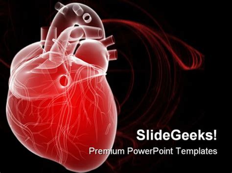 Illustration Of Human Heart Powerpoint Templates Ppt Backgrounds For