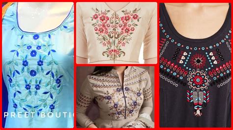 Top 40 Beautiful New On Trend Embroidered Neck Designing Ideas Youtube