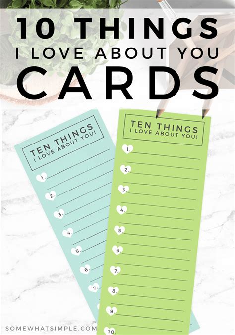 Free Printable Fathers Day Cards 10 Things I Love About You Fathers