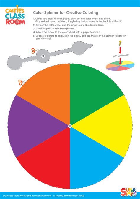 Color Spinner For Creative Coloring With Coloring Page Super Simple