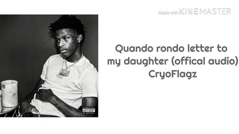 Quando Rondo Letter To My Daughter Offical Audio Youtube