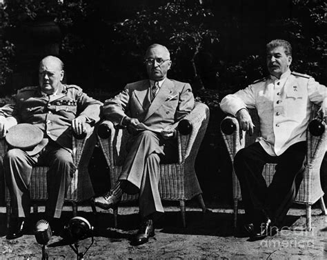 Potsdam Conference 1945 Allied Leaders At The Potsdam Conference In