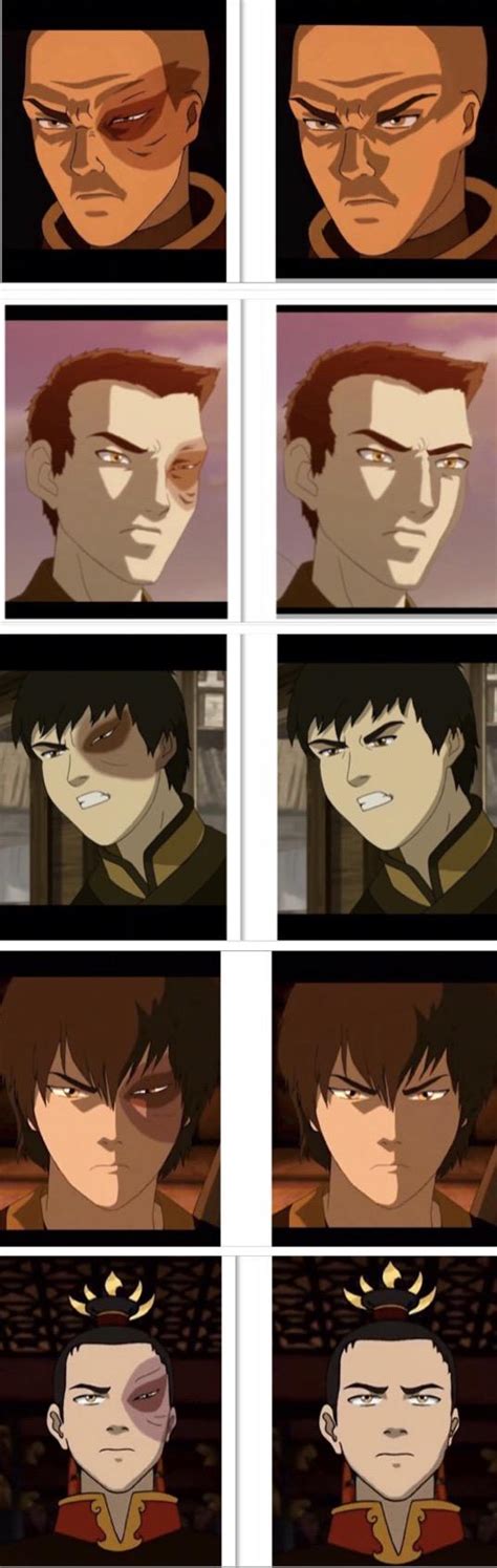 Zuko With And Wo The Iconic Scar Rthelastairbender