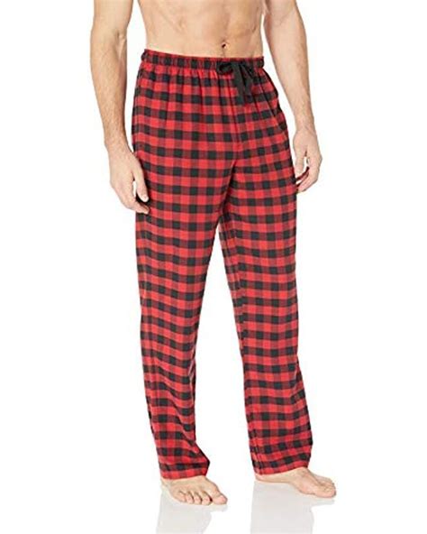 X Large Essentials Mens Flannel Pajama Pant Red Buffalo Plaid
