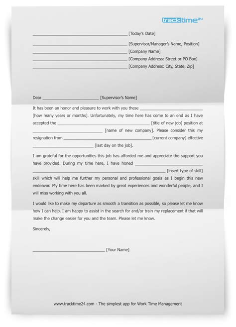 Word Template Resignation Letter For Your Needs