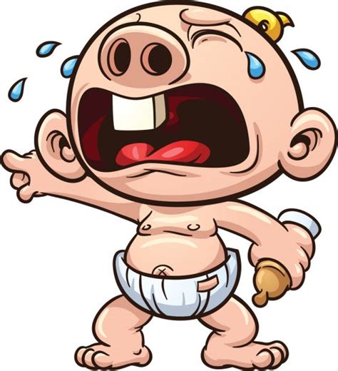 Picture Cartoon Baby Crying Cartoon Baby Crying — Stock