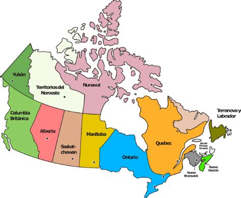 Mapa De Canadá Con Ciudades Nombres Y Capitales En Pdf