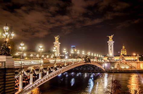 Alexader Bridge At Night In Paris France By Henripostant On Deviantart