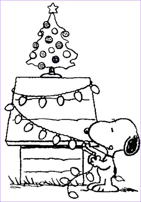 Snoopy Christmas Lights Coloring Pages Coloring Pages