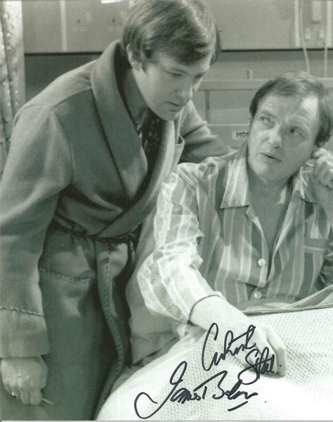 James Bolam And Christopher Strauli Only When I Laugh Signed 10x8 Bw