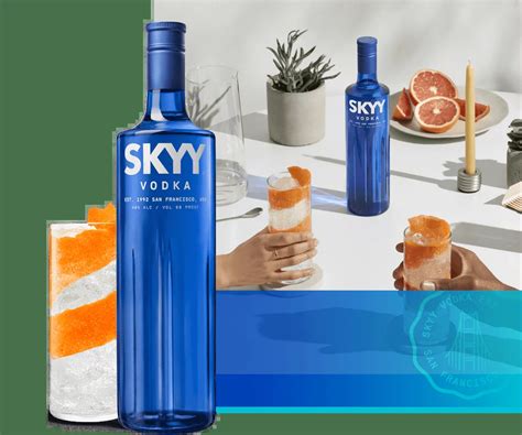 Skyy Vodka The Blue Iconic Bottle Skyy Vodka
