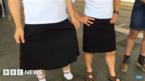 Why Men Who Cant Wear Shorts Are Wearing Skirts Instead Bbc News