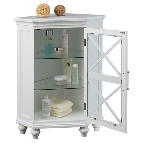 Elegant Home Fashions Ethan Corner Bathroom Floor Cabinet Hayneedle