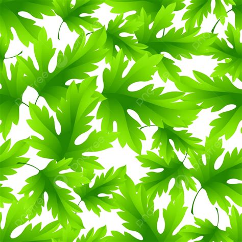 Seamless Green Leaves Vector Pattern Background Background Beauty