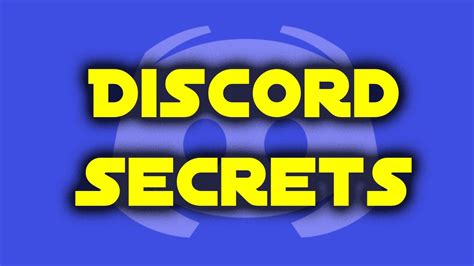 Discord Secrets You Didnt Know Youtube