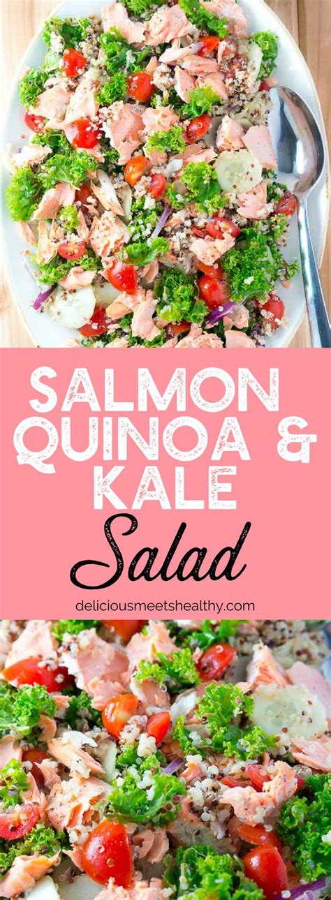 Salmon Quionoa And Kale Salad Salmon Recipes Healthy Recipes Salmon