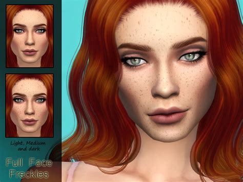 Sims 4 Ccs The Best Full Face Freckles By Kitty Meow