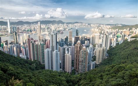 High Rise Buildings Digital Wallpaper City Hong Kong Hd Wallpaper