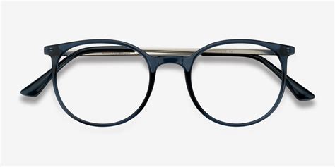 Marilou Round Clear Cobalt Full Rim Eyeglasses Eyebuydirect