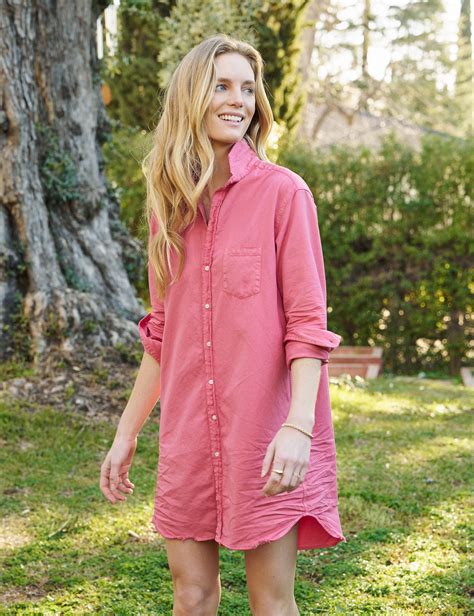 Mary Classic Shirtdress Pink Frank And Eileen
