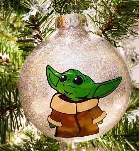 Baby Yoda Christmas Ornaments Baby Yoda Ornaments Star Wars Etsy