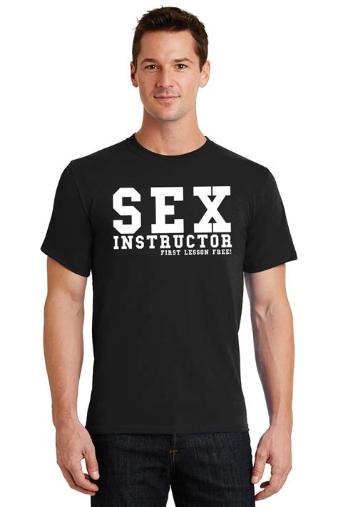 mens sex instructor first lesson free t shirt party college rude shirt ebay