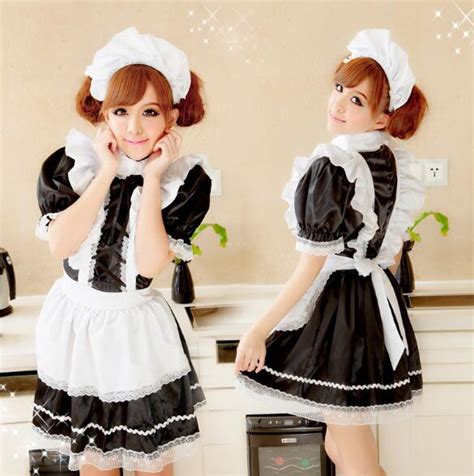 Sexy Womens Nite French Maid Cosplay Costume Women Exotic Servant