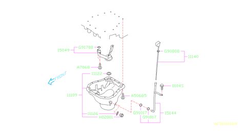 2020 Subaru Legacy 24l Cvt 4wd Limited Engine Oil Dipstick 11140aa150 Genuine Subaru Part