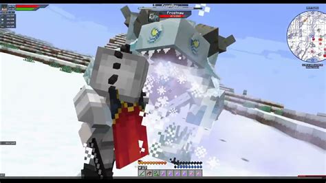 Epic Fight Mod And Mowzies Mobs Frostmaw Boss Youtube