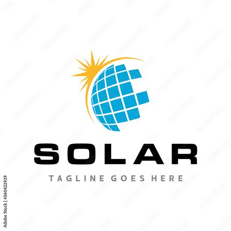 Solar Energy Logo Solar Panels Logo Vector Stock Vector Adobe Stock