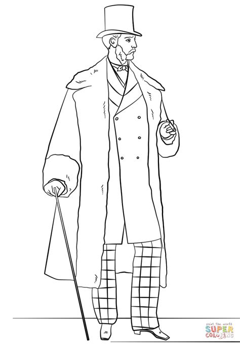Victorian Mens Fashion Coloring Page Free Printable Coloring Pages