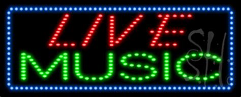 Live Music Animated Led Sign Music And Instruments Led Signs