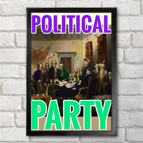 Political Party Poster Print A3 13 X 19 In 33 X 48 Cm Declaration Of