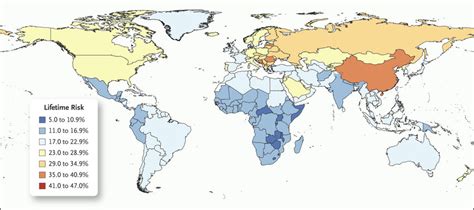 Global Lifetime Risk Of Stroke In Both Sexes Combined 2016 Download