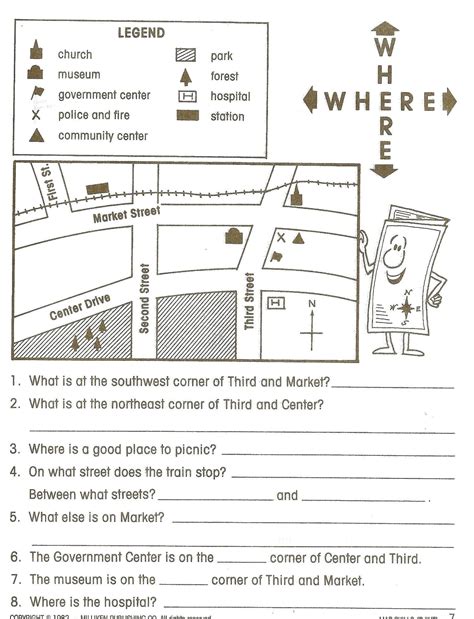 Printable 1st Grade Map Worksheet