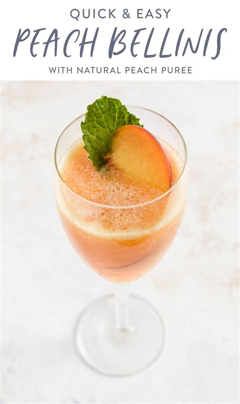 These Peach Bellinis Are Wonderfully Light And Refreshing Sweet