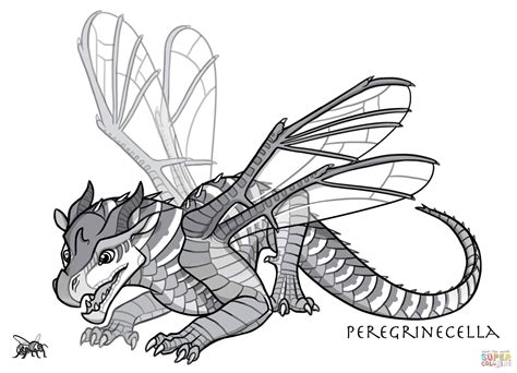 Baby Hivewing Dragon Coloring Page Free Printable Coloring Pages