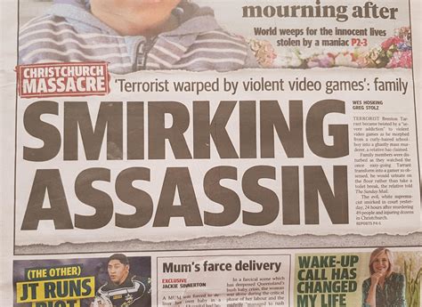 Front Page Headline Of The Sunday Mail Today In Qld Raustralia