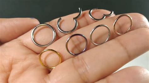 Bodyj4you Piercing Ring Hinged Clicker Segment Hoop 10g 20g For Nose Septum Lip Tragus Youtube