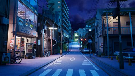 Tokyo City Anime Night Background Tokyo Night Anime Wallpapers