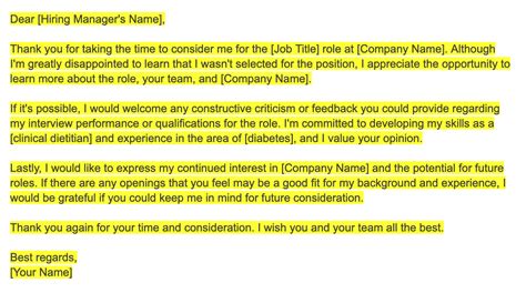 How To Respond To A Job Rejection Email With Examples Nutritionjobs