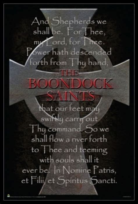 The Boondock Saints Cross And Prayer Laminated And Framed Poster 24 X 36