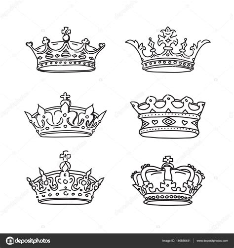 Set Crowns Vector Icons Stock Vector Image By ©rolandtopor 146886481