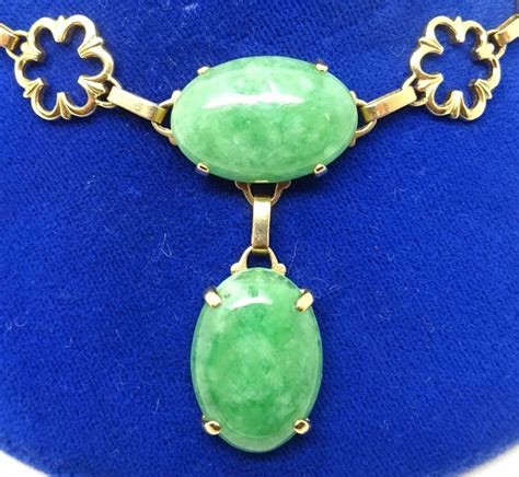 Collar De Jade De Oro De 14 K J3492 Etsy