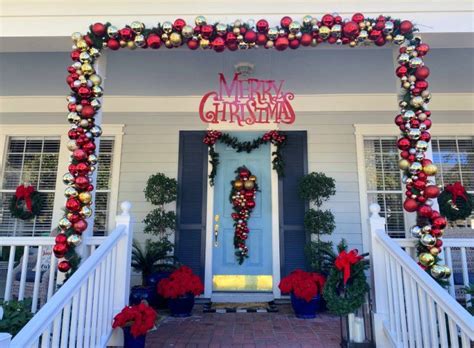 Festive Front Porch Decor Diy Christmas Archway With Budget Friendly