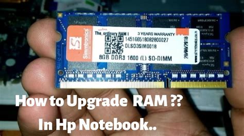 Hp15 Series Laptop Ram Upgrade Simmtronics 8gb Ddr3l Laptop Ram