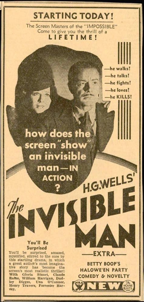 The Invisible Man 1933 Invisible Man Horror Movie Posters Movie