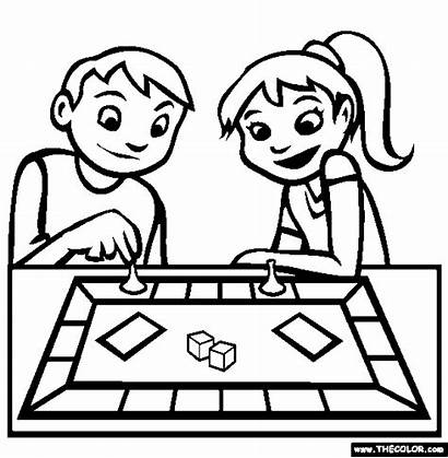Coloring Board Pages Games Clipart Gaming Toys