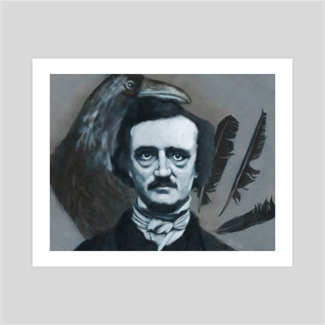 Edgar Allan Poe Portrait Painting An Art Print By Ian Oz Inprnt